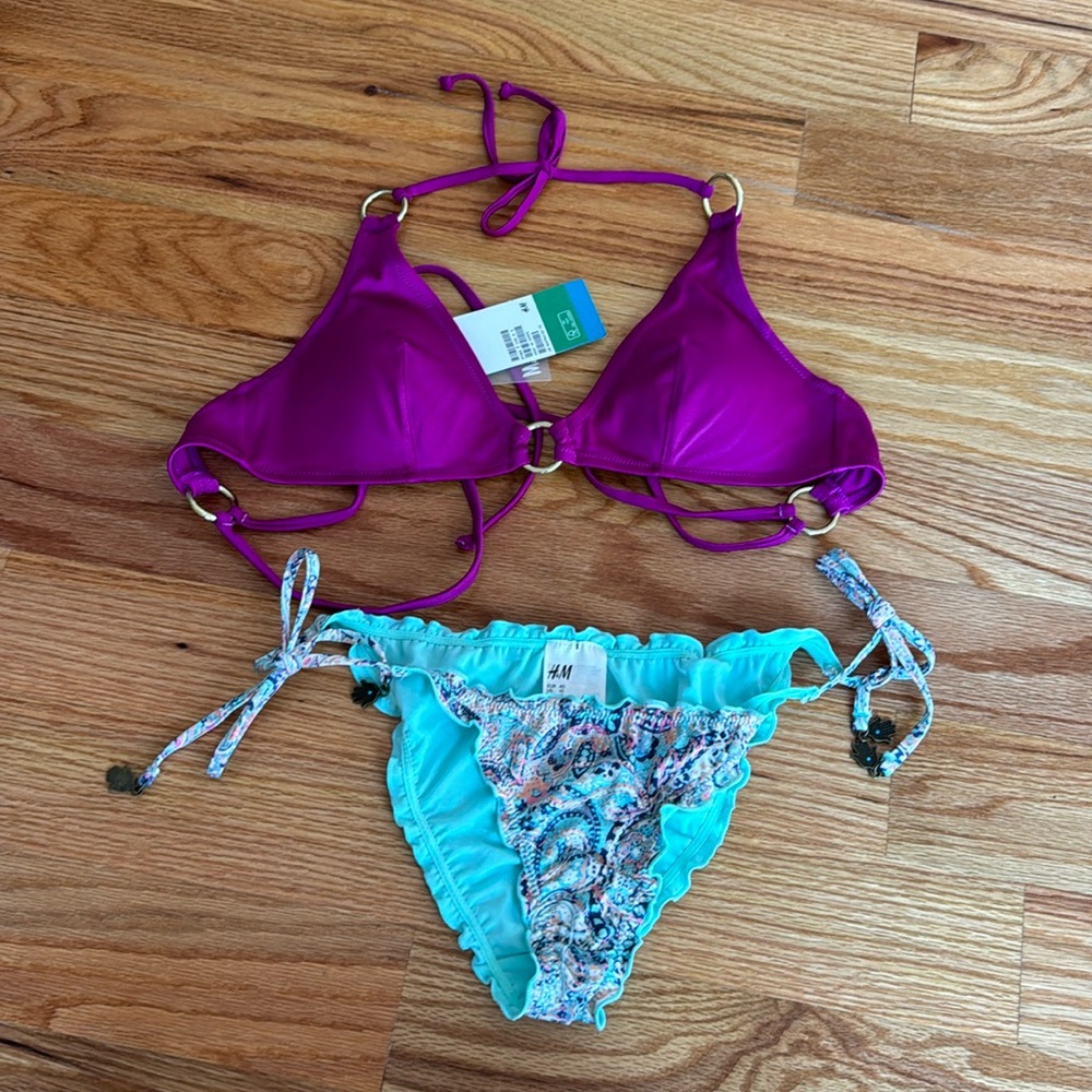 H&M two piece mix and match swim sz 10